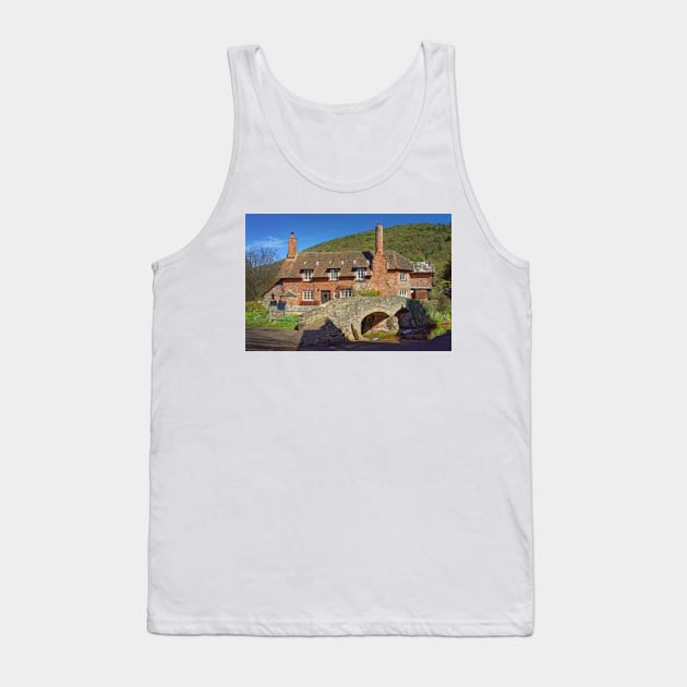 Allerford Packhorse Bridge and Cottage Tank Top by galpinimages